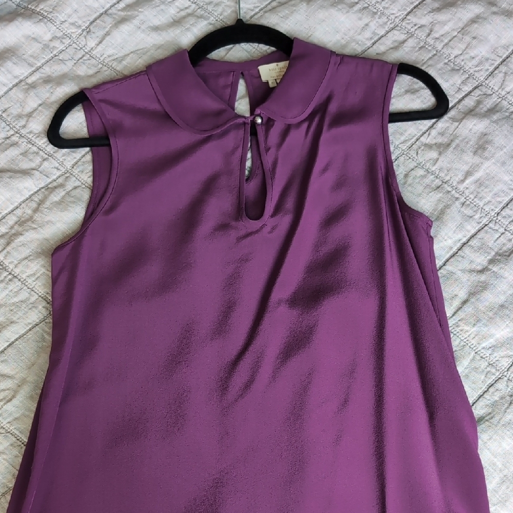Purple Sleeveless Blouse